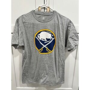 Fanatics‎ Buffalo Sabres NHL Hockey T Shirt Men's M Gray Logo Tee